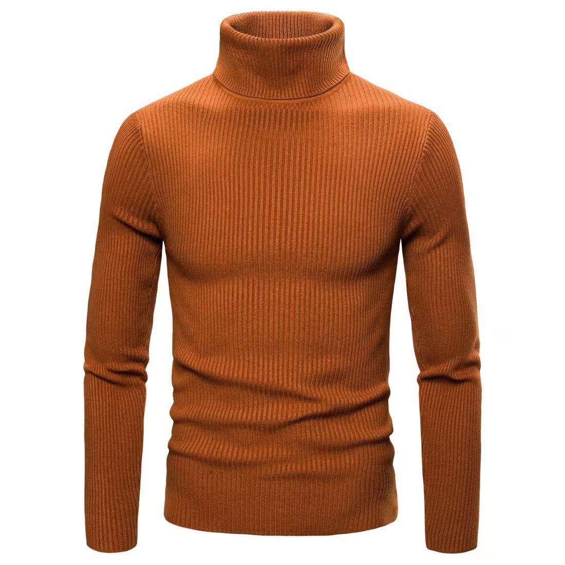 Maglione a collo alto slim fit tinta unita da uomo