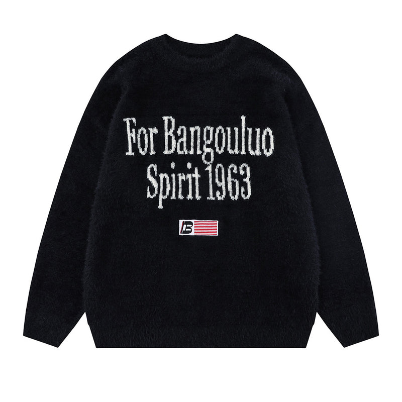American Street Fashion Loose Long Sleeve Pullover Sweater
