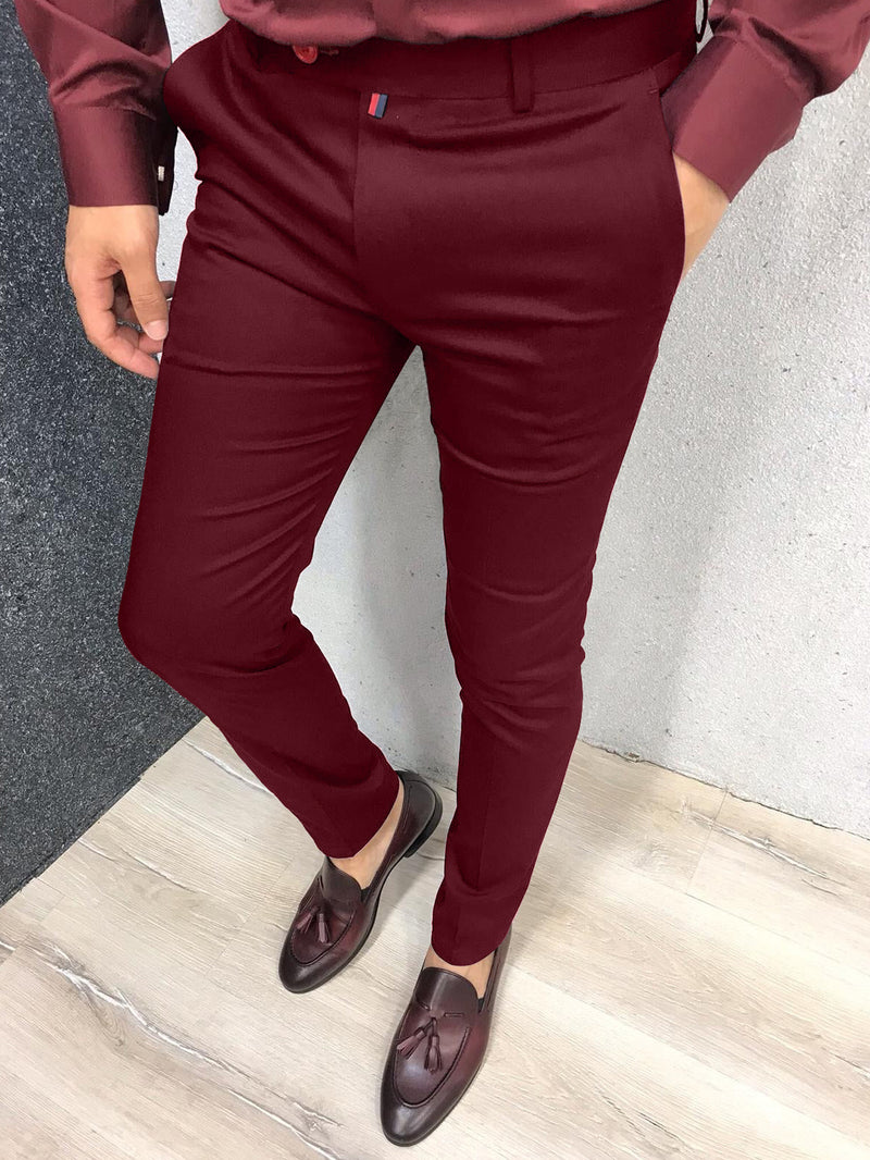 Pantalones formales informales con tapeta para hombre