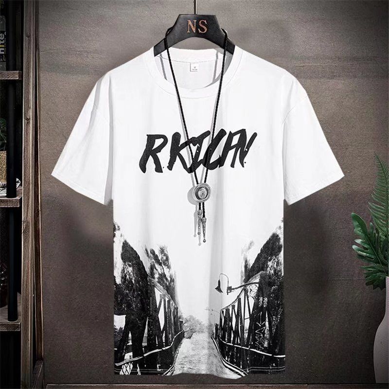 Short Sleeve Men's Ink Painting Graffiti Sports Breathable t-shirt