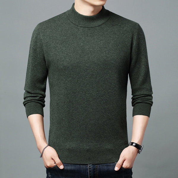 Men's Casual Mock Neck Sweater