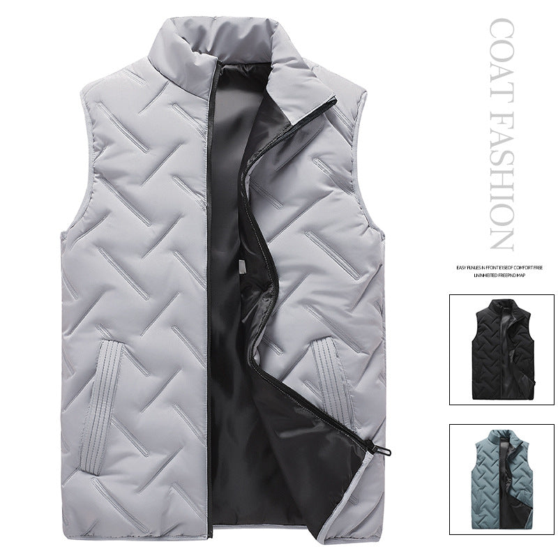 Gilet largo da uomo in cotone per autunno e inverno