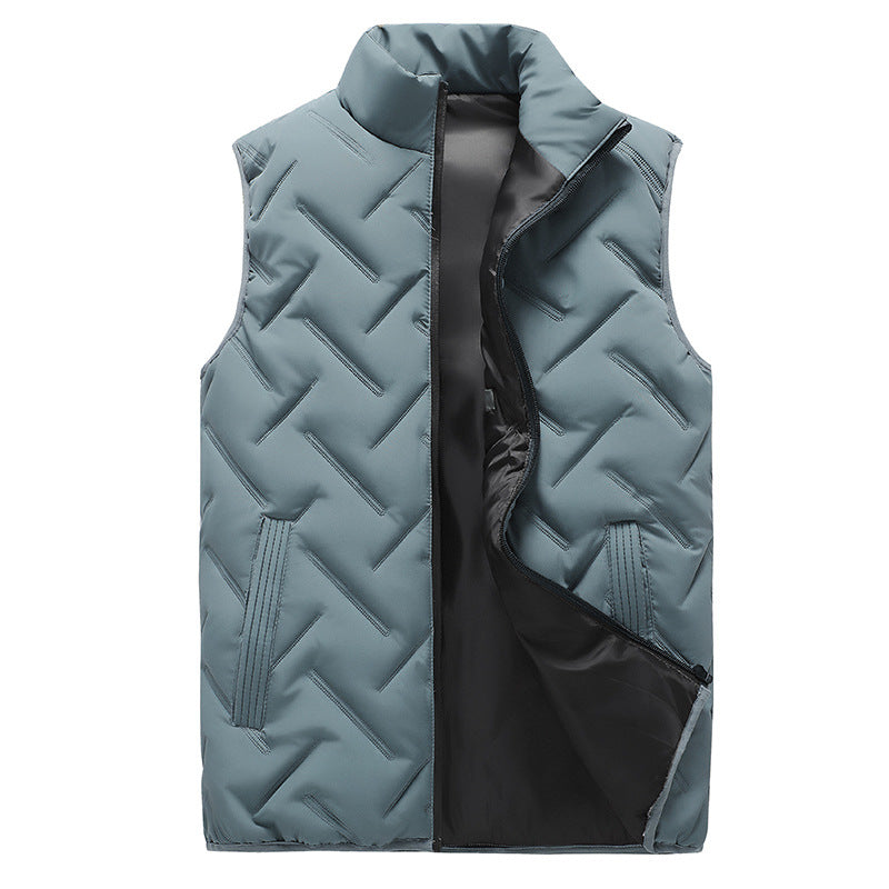 Gilet largo da uomo in cotone per autunno e inverno