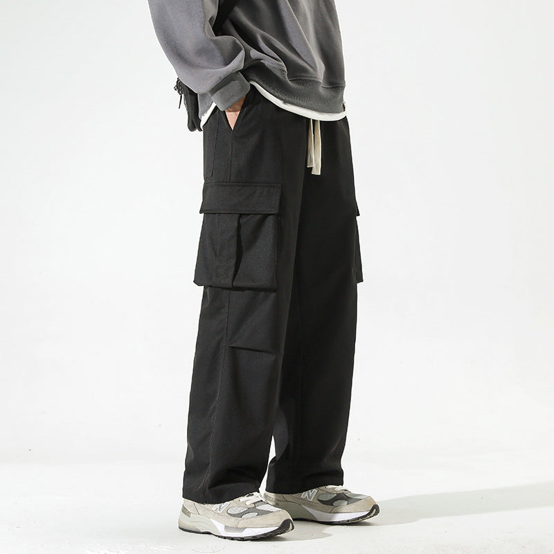 Straight Multi-pocket Casual Pants