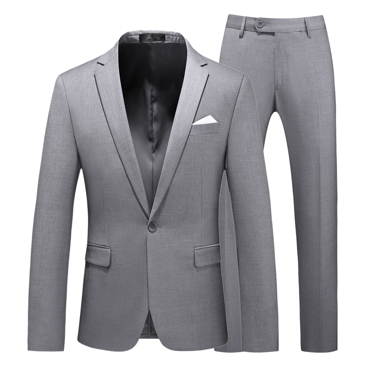 Multi-Color Two-piece Suit Men's Solid Color Slim Fit suit