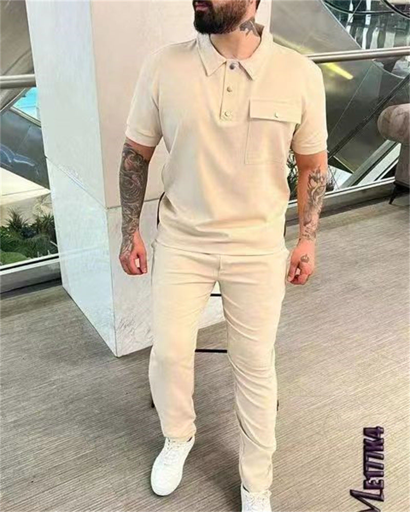 Short-sleeved Casual Sports Suit