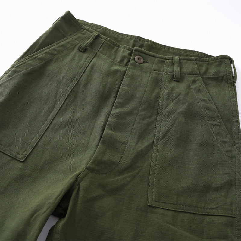 Men's Solid Color Retro Casual Pants