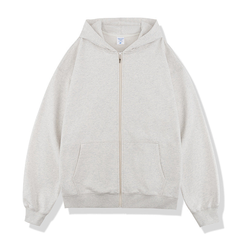 Autumn And Winter Terry Loose Zipper Hooded Sweater