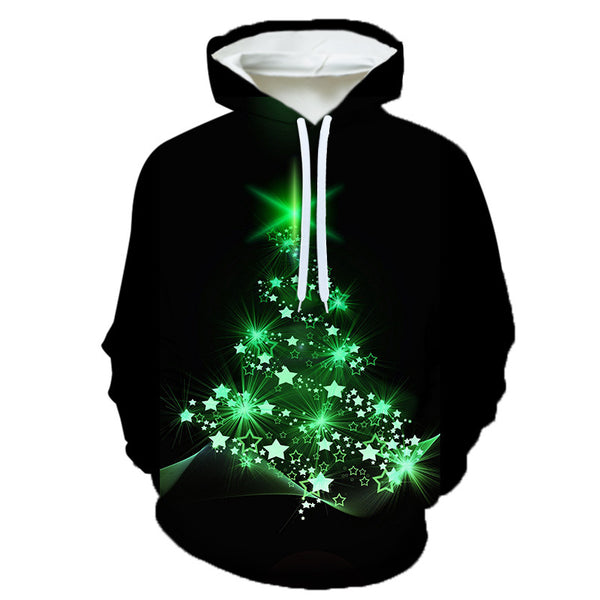 Men's And Women's Christmas Digital Printed Hoodie