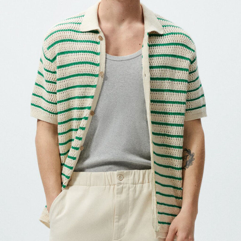 Men's Striped Wool Casual shirt