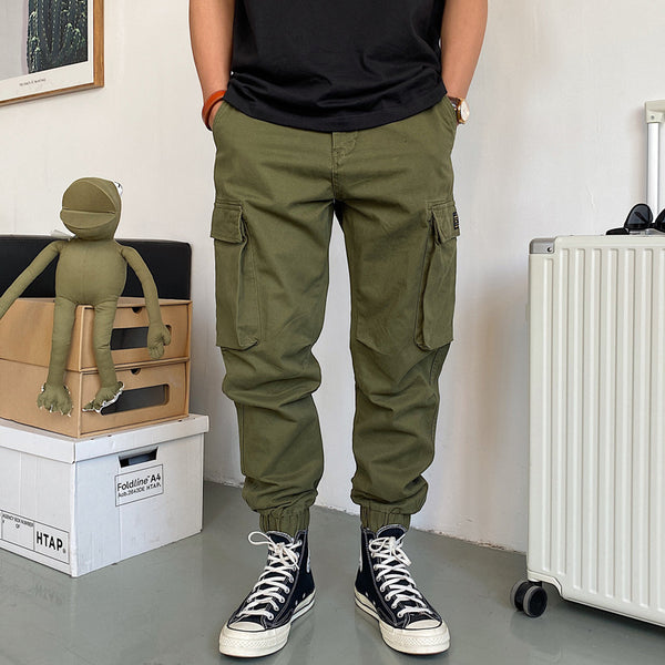 Men's Casual Cotton Multi-pocket Workwear Casual Pants