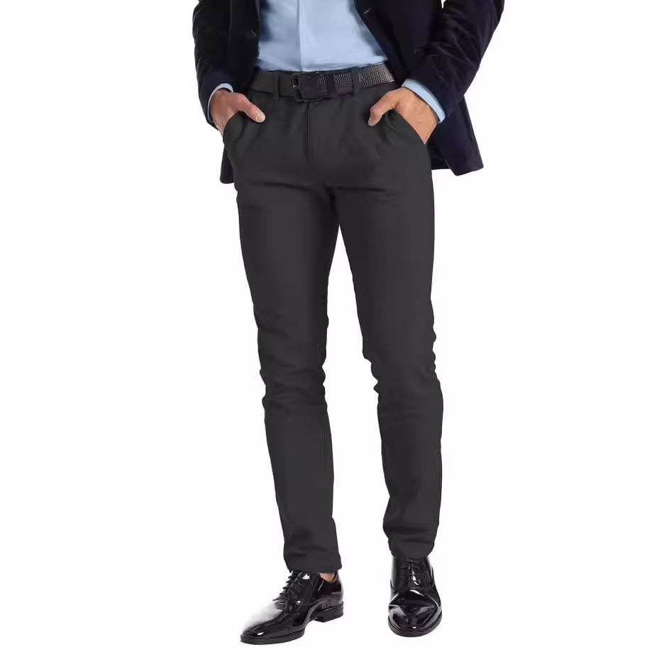 Business Micro-elastic Straight-leg Trousers men