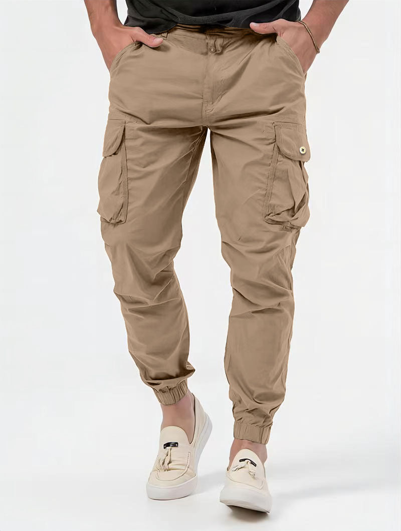 Men's Three-dimensional Pocket Woven Overalls pants