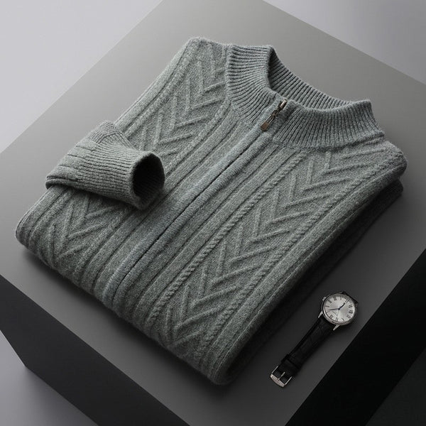 Autumn And Winter Half-high Collar Men's Thick Sweater