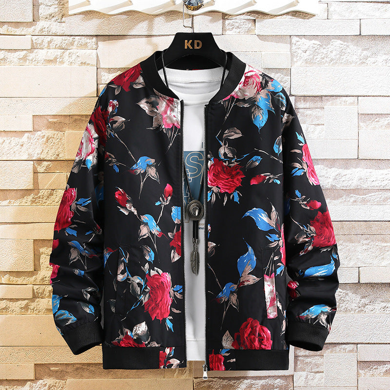 Japanese style Men's flower Coat