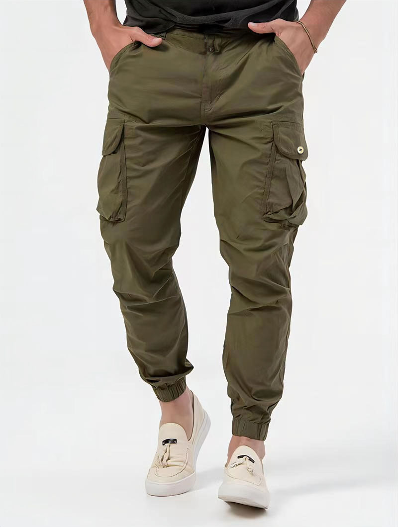 Men's Three-dimensional Pocket Woven Overalls pants