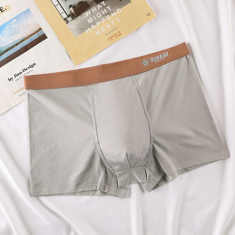 Men's Comfortable Mid-waist White boxers