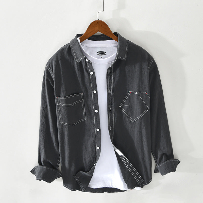 Men's Loose Casual Long-sleeved Shirt