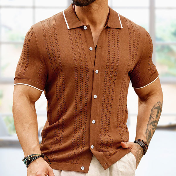 Short-sleeved Polo Summer Button Lapel Shirt