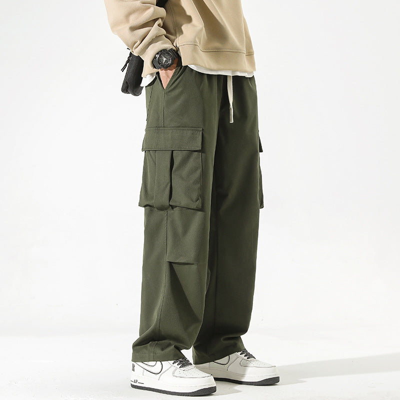 Straight Multi-pocket Casual Pants