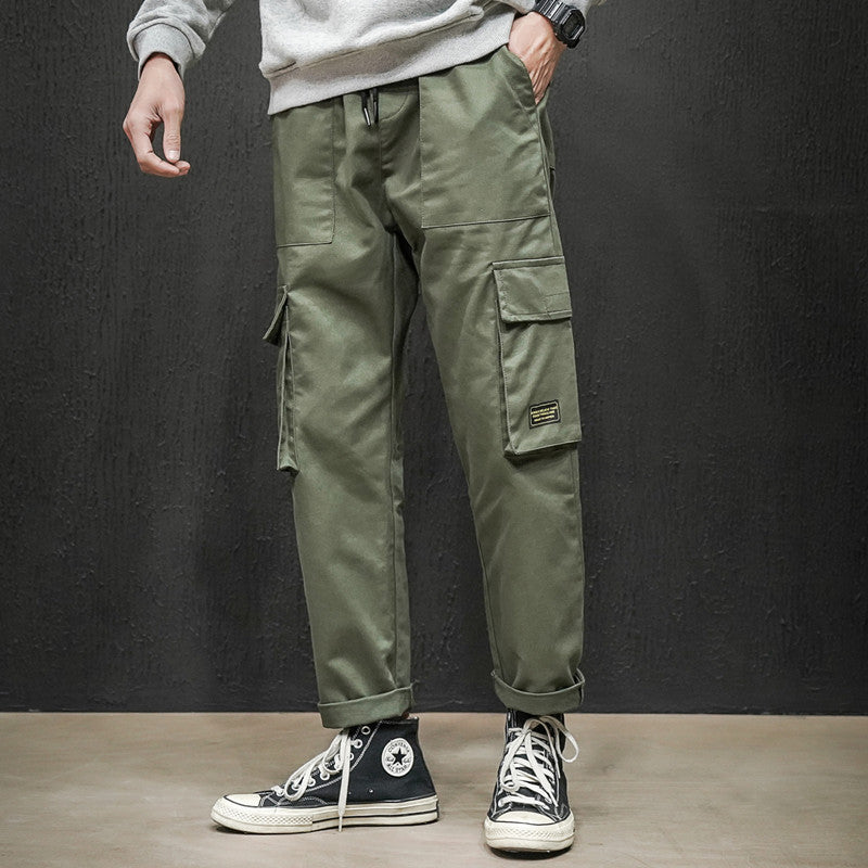 Straight Cargo Pants Men's Trousers