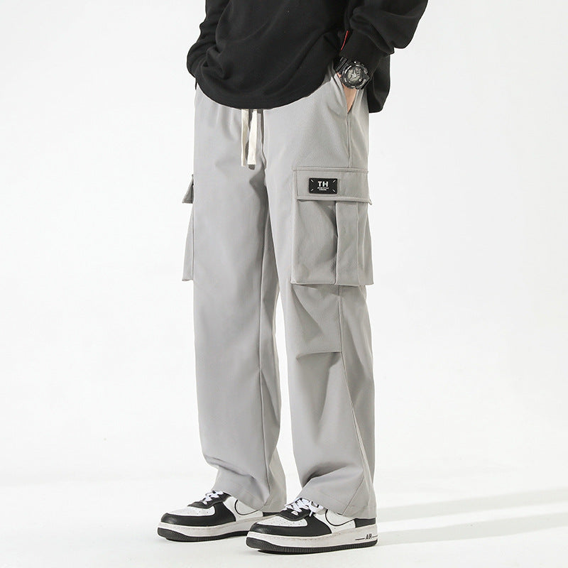 Straight Multi-pocket Casual Pants