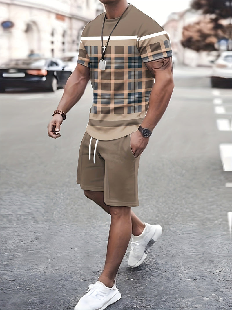 Short Sleeve Shorts Suit 3d Printed summer set Men