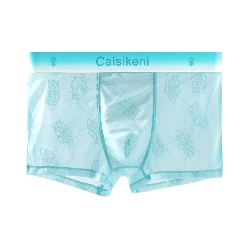 Summer Ice Silk Ultra-thin Breathable Mesh Boxers