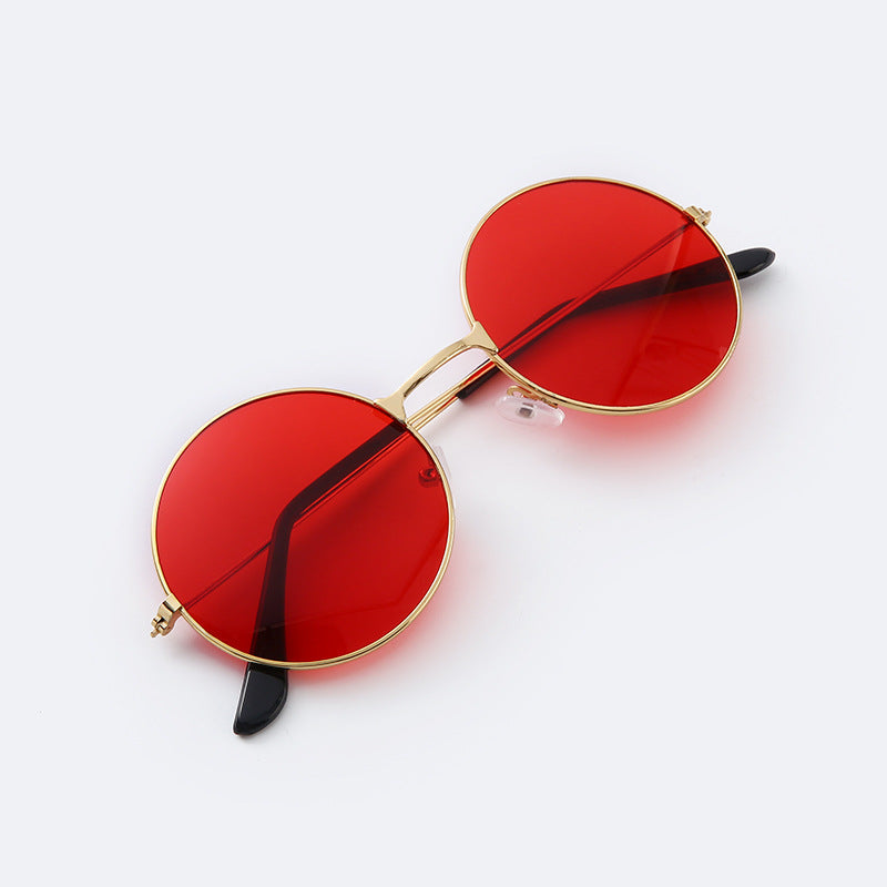 Gafas de sol redondas de color casual de moda para hombres