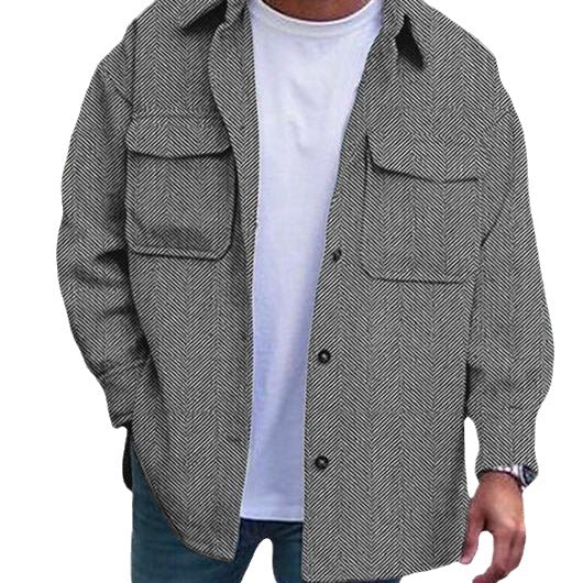 Men's casual Polo Collar jacket