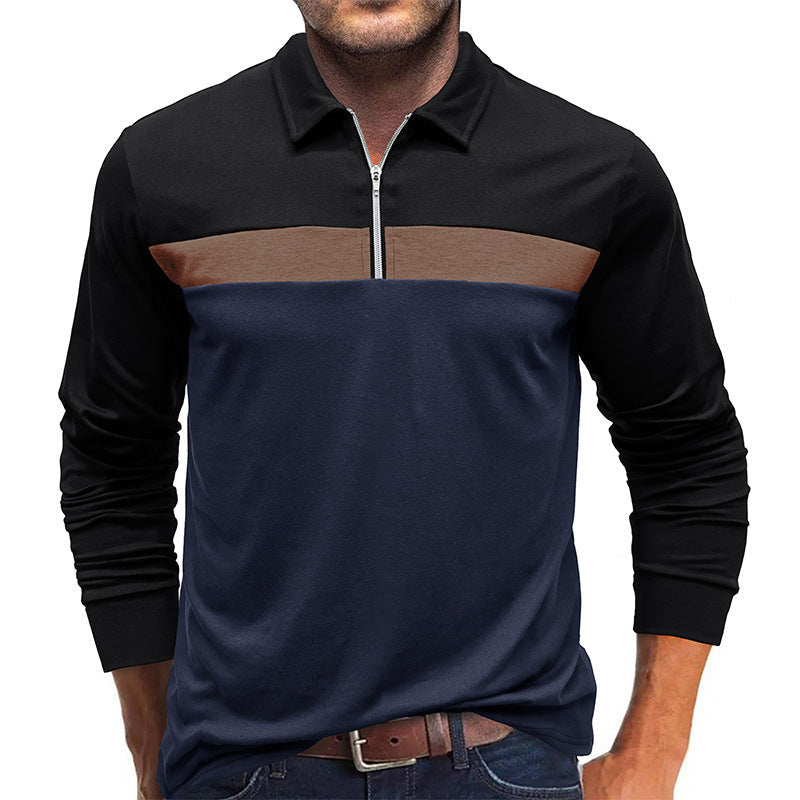 Autumn And Winter Men's Lapel Polo Shirt