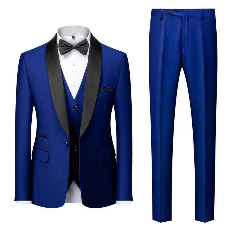 Stage Suit Host Performance Bridegroom Men three-piece Suit