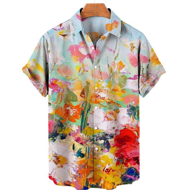 Men's Short-sleeved Summer Seaside Vacation shirt