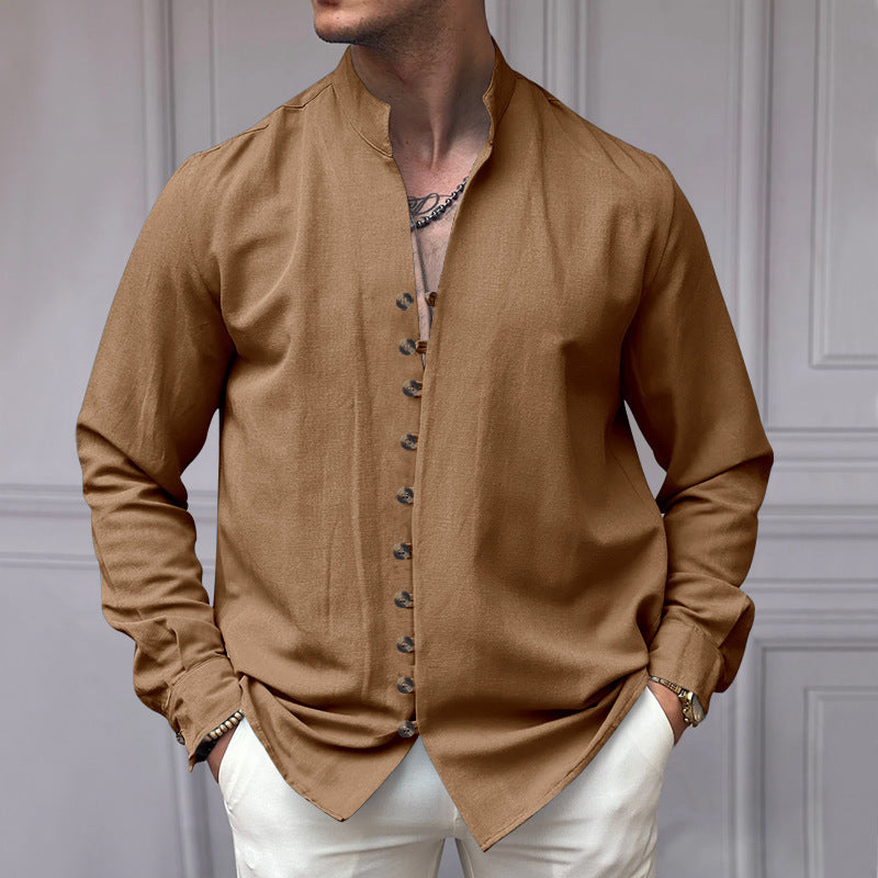 Men's Ethnic Linen Casual Loose Style Shirt