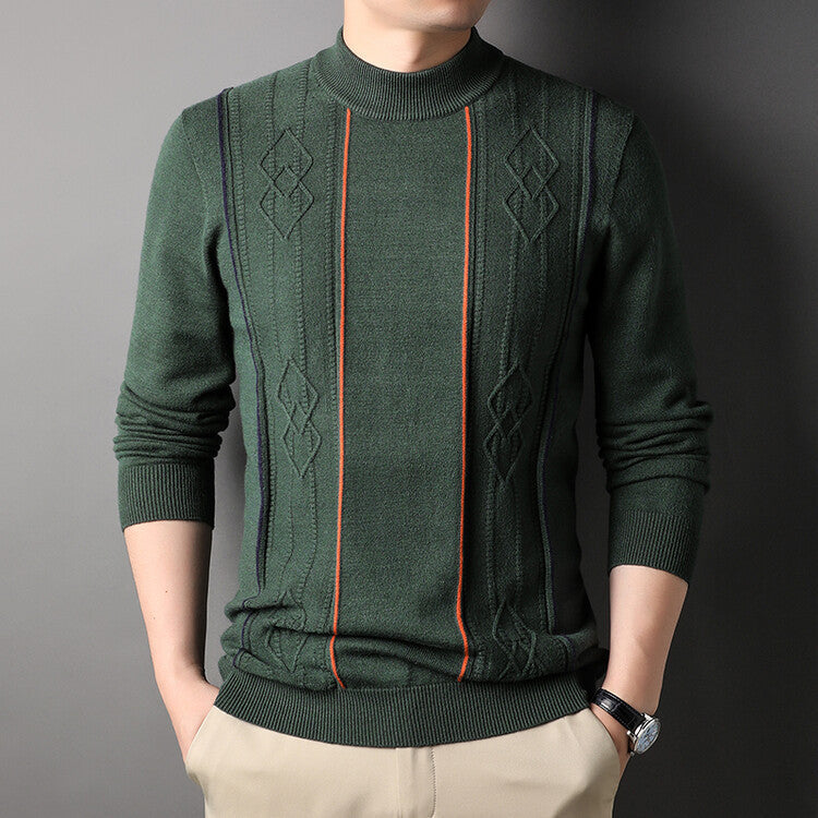 Men's Polyester Warm Sweater In Winter