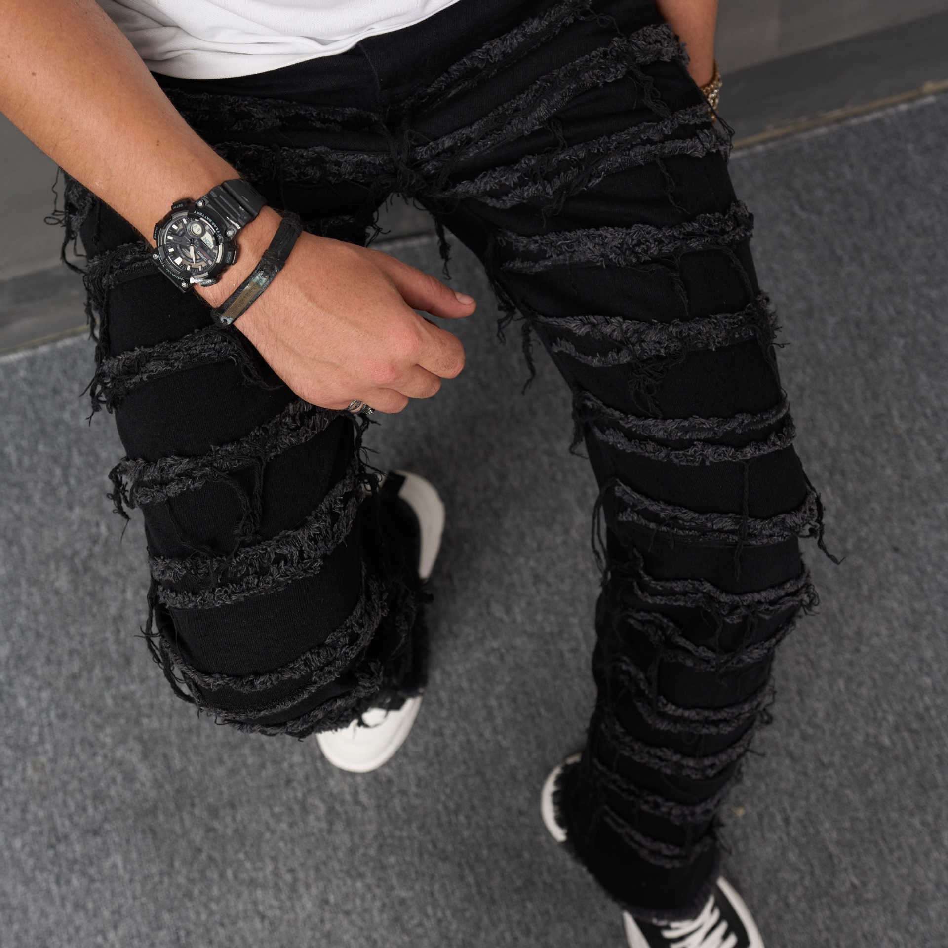 Loose Wide Leg Leisure Jeans for men