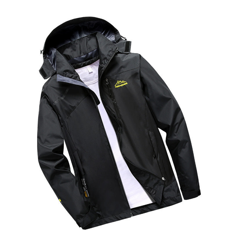 Zipper Regular Side Seam Waterproof Fleece Lined Thickened Breathable Jacket