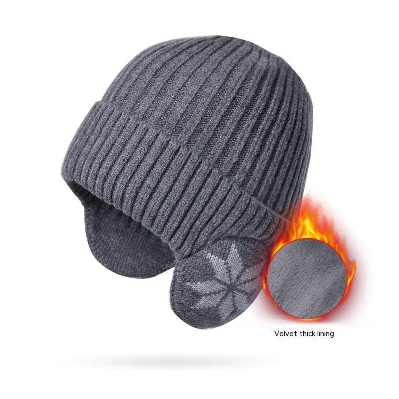 Thermal Knitting Woolen Cap Men's