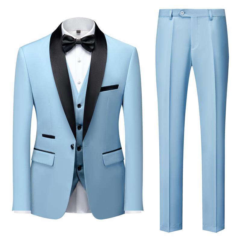 Stage Suit Host Performance Bridegroom Men three-piece Suit