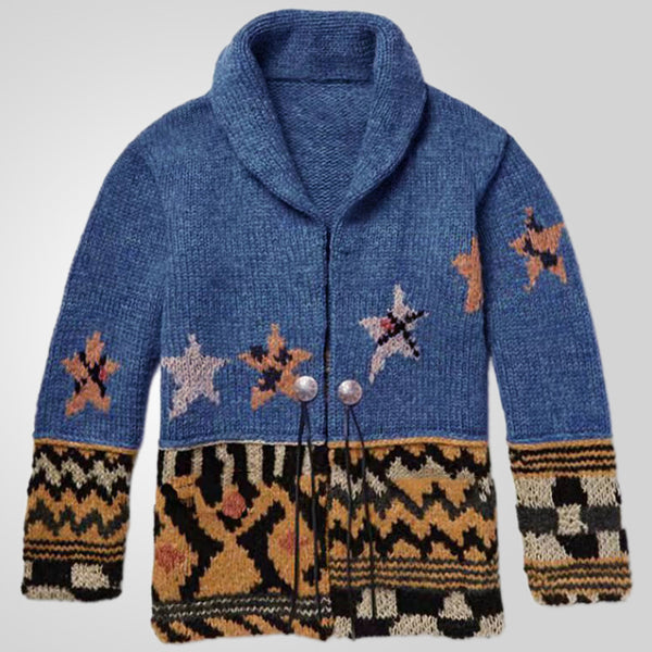 Lapel Mid-length Cardigan Sweater