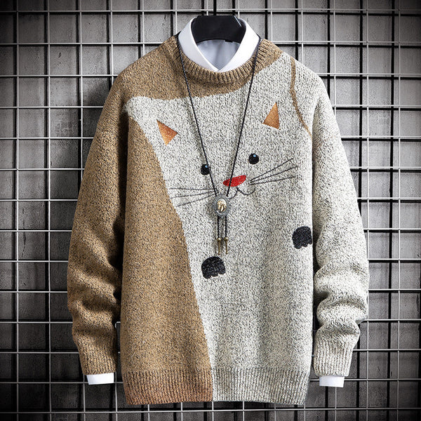 Otoño e invierno nuevo suéter de gato.