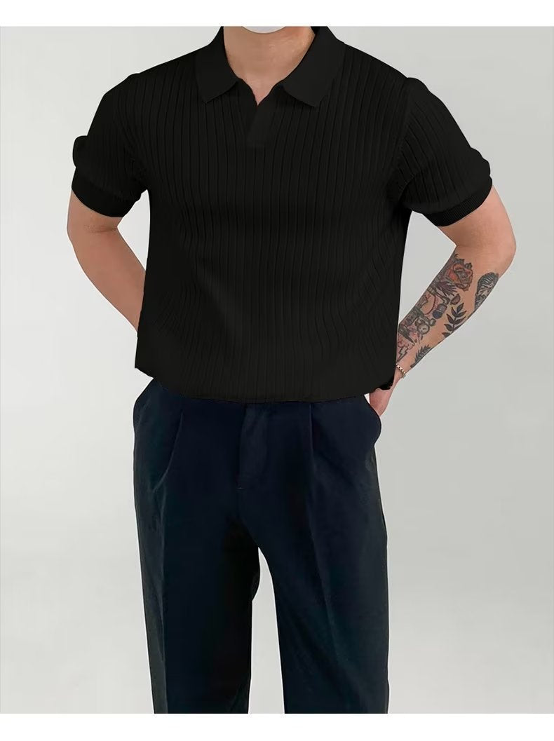 Men's Solid Color Half Sleeve Polo Shirt