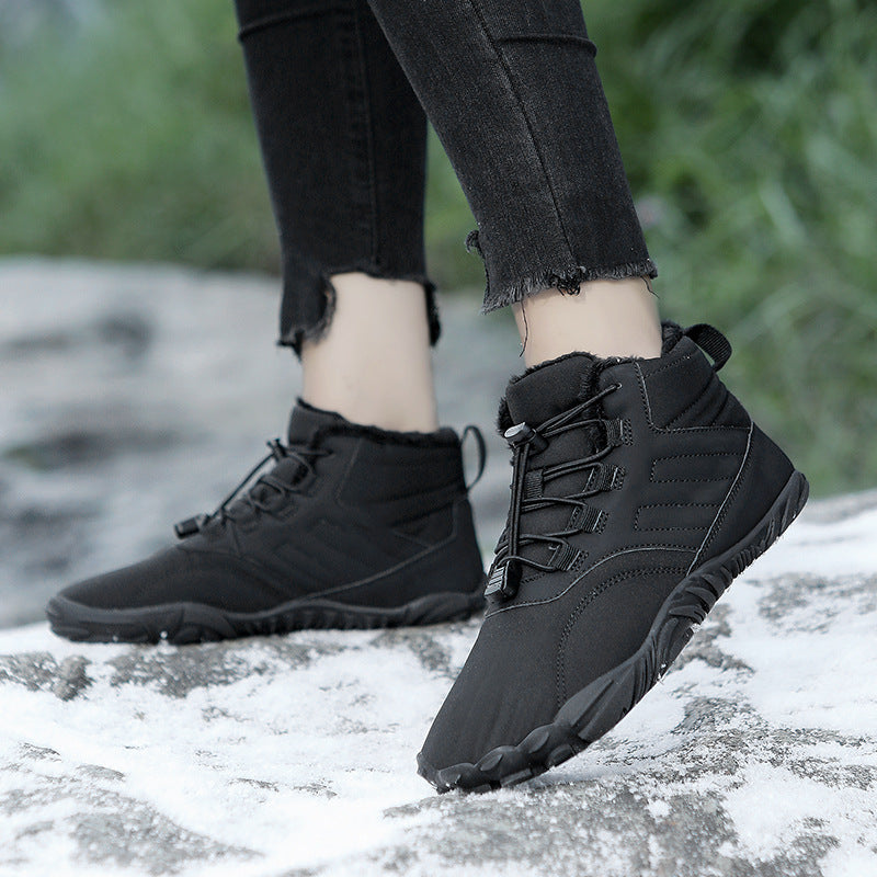 Winter Warm Slip-on Boots Wear-resistant Anti-ski Thickened Shoes Couple