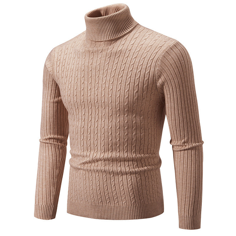 Pullover High Collar Casual Sweater Men