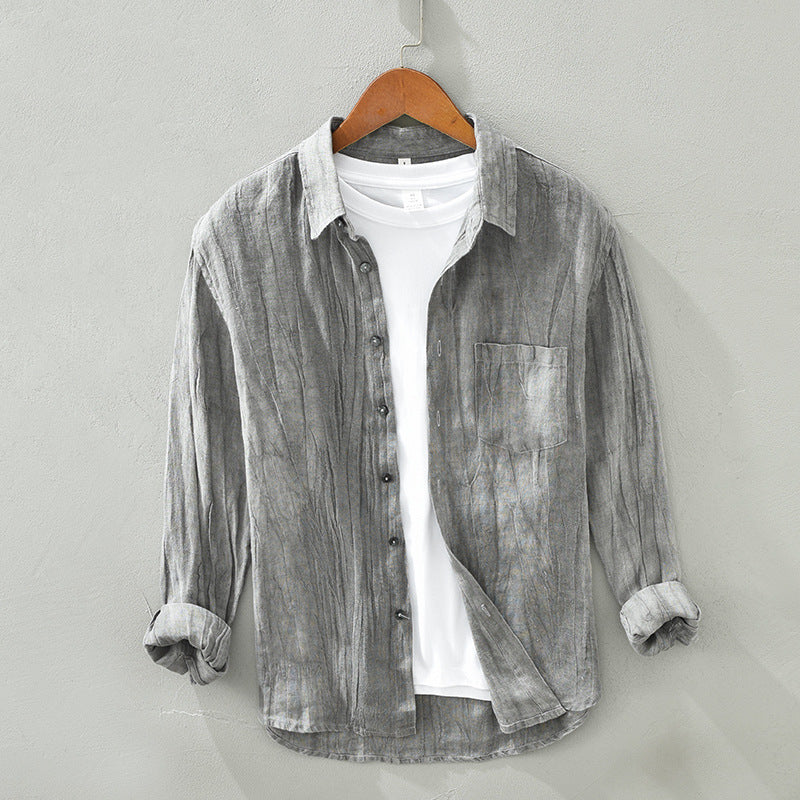 Linen Long Sleeved Shirt For Men