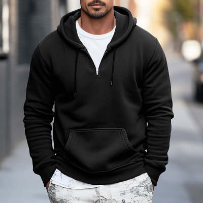 Fall Zipper Hooded Sweater for men