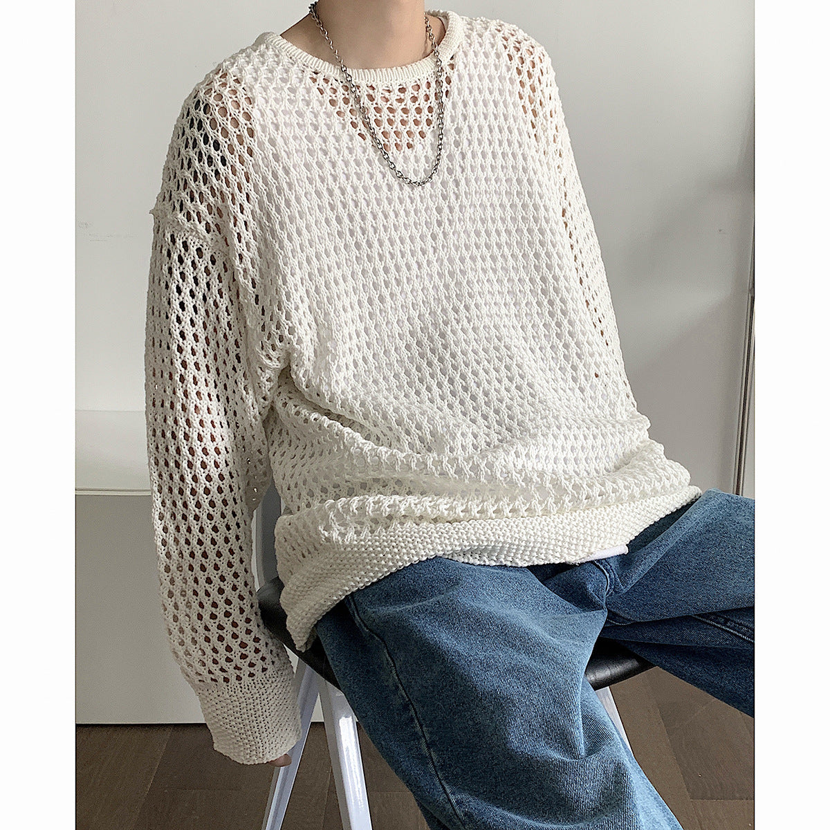 Lazy Breeze Hollow Knit sweater