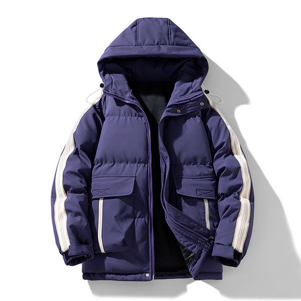 Winter Men's Cotton-padded Outdoor hooded coat