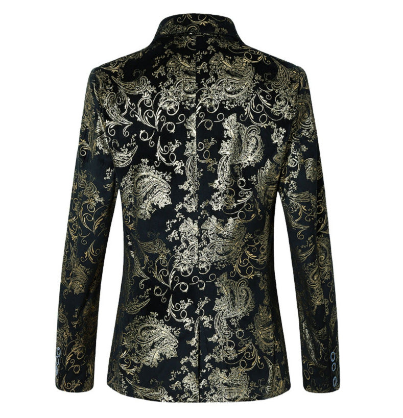 Youth Slim Casual Jacquard Suit blazer