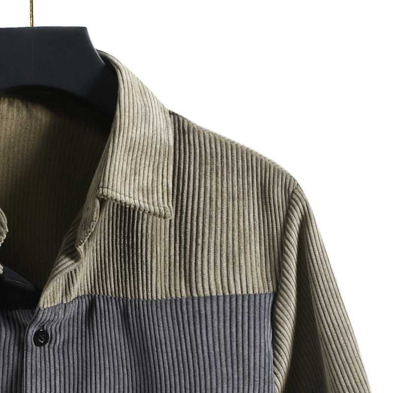 Men's Corduroy Long-sleeved Shirt